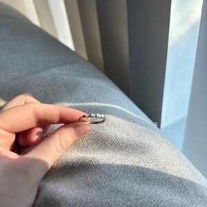 Chic Silver Ring with blue Details